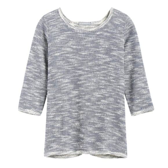 NWT  Loveappella Janine Split Back Raglan Preppy Minimalist Retro Scoop Blouse - Picture 1 of 10